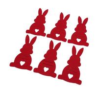 Riuulity Porte-monnaie en Forme de Lapin de Pâques, Porte-monnaie en Feutre, Cartes avec un Design Amusant, Cadeaux pour Enfants, Récompenses en adeaux de Fête, Ensemble de 4,6 X