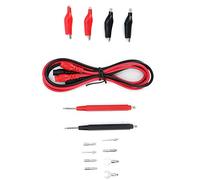 Riuulity Sonde de Multimètre Numérique, Kit de Câblage Multifonction | conception de haute précision, compatible avec divers multimètres, isolation en silicone, poignée souple, pinces