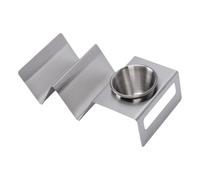 Riuulity Support à Tacos en Acier Inoxydable, pour Tacos Burritos, Rouleaux de Printemps, Crêpes (2 emplacements)