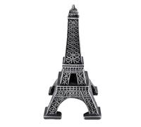 Riuulity Tour Résine Figurine Déco Design Élégant 23,1x13x13 Cm pour Salon Bibliothèque Bureau Centre de Table (Argent Ancien)