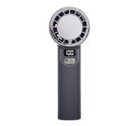 Riuulity Ventilateur Portatif avec Lanière, Rechargeable par USB et Affichage Numérique pour le Refroidissement de la Glace et une Utilisation en Extérieur (GRAY)