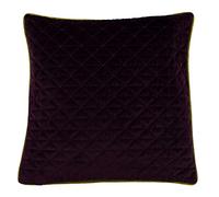 Riva Accueil Quartz Plume Coussin Rempli, Polyester, Aubergine Violet/Vert Mousse, 45 X 45 Cm (18" X 18")