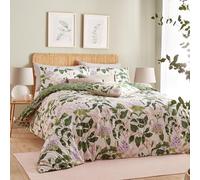 Riva Home Wylder Nature Passiflora Botanical Duvet Cover Set, Peach/Vine Green