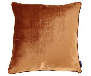 Riva Paoletti Luxe Velvet Cushion Cover - Rust Orange - Soft Velvet Feel Fabric - Reversible - Hidden Zip Closure - Machine Washable - 100% Polyester - 55 x 55cm (22" x 22" inches)