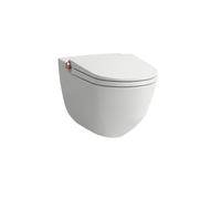 Riva wc lavant avec abattant céramique blanc mat, bouton rose gold brossé - LAUFEN H8206917640001