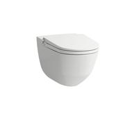 Riva wc lavant avec abattant céramique blanc mat, bouton titanium black mat - LAUFEN H8206917650001