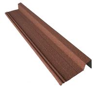 Rive gauche - droite 920 mm pour panneau tuile facile en acier galvanisé aspect granulé minéral - L: 920 mm - l: 23 cm - Brun rouge