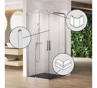 rivea Dia Set de finition pour porte coulissante en 2 parties en accès d’angle, BR0631CR,