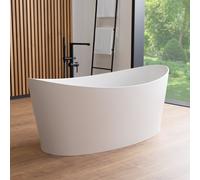 rivea Maila Baignoire en îlot L : 160 l : 71 H : 61,9 cm, avec surface facile à nettoyer, BR0561WM,