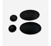 rivea Pack d’amortisseurs de rechange pour lunette et couvercle d’abattant WC lavant noir, BL0624,