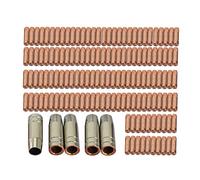 RIVERWELD Bouches de protection coniques 145.0075, en cuivre, épaisseur de paroi 1,2 mm, Électrodes Contact M6 140,0059 0,8mm pour Torche de soudure 15AK MB15 CO₂ 145 pièces