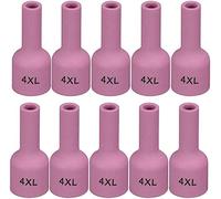 RIVERWELD Buse à Lentille à Gaz 53N58XL #4XL 6.5mm - Cônes Céramiques Longue Taille pour Torches PTA/DB/SR/WP 9/17/18/20/25/26 - Lot de 10 Pièces
