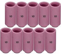 RIVERWELD Buse en alumine et cuves céramiques pour soudure TIG Buses 10N45 10# 16.0mm Orifice Pour chalumeau de soudure TIG QQ300, PTA, DB, SR, WP 17, 18, 26 - Pack de 10