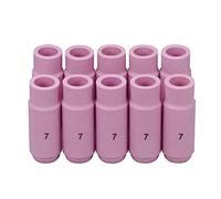 RIVERWELD Buse en alumine et cuves céramiques pour soudure TIG Buses 10N47, 7# avec orifice de 11,0mm - Pour chalumeau de soudure TIG QQ300, PTA, DB, SR, WP 17, 18, 26 - Pack de 10
