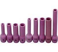 RIVERWELD Buses en Alumine Coupes Céramique Extra Long 796F70 3L, 796F71 4L, 796F72 5L, 796F73 6L, 796F74 3XL, 796F75 4XL, 796F76 5XL, 796F77 6XL pour SR WP 9 20 25 Torche de Soudage TIG 9pcs