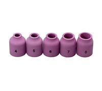 RIVERWELD Buses en Alumine Coupes en Céramique 53N58 4# 6.5mm, 53N59 5# 8.0mm, 53N60 6# 9.5mm, 53N61 7# 11.0mm, 53N61S #8 12.5mm pour SR WP 9 17 18 20 25 26 Torche de Soudage TIG 5pcs