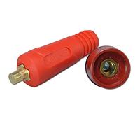 RIVERWELD Câble pour torche de soudage TIG eu de fiche et prise pour connecteur de soudage DKJ10-25 & DKZ10-25 200A Connecteur Raccord rapide style Dinse en couleur rouge 2 pièces