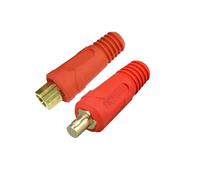 RIVERWELD Câble pour Torche de Soudage TIG eu de Fiche et Prise pour Connecteur de Soudage DKJ35-50 & EDKL35-50 315A Connecteur Raccord Rapide style Dinse en de Couleur et Rouge 2 pièces