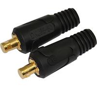 RIVERWELD Câble pour Torche de Soudage TIG Fiche de Connecteur de Soudage DKJ35-50 315A Connecteur Raccord Rapide style Dinse en Couleur Noire 2 pièces