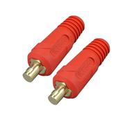 RIVERWELD Câble pour Torche de Soudage TIG Fiche de Connecteur de Soudage DKJ35-50 315A Connecteur Raccord Rapide style Dinse en Couleur Rouge 2 pièces