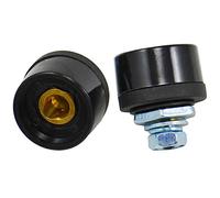 RIVERWELD Câble pour Torche de Soudage TIG Prise du Connecteur de Soudage DKZ10-25 200A Connecteur Raccord Rapide style Dinse en Couleur Noire 2 pièces