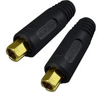 RIVERWELD Câble pour Torche de Soudage TIG Prise du Connecteur de Soudage EDKL10-25 200A Connecteur Raccord Rapide style Dinse en Couleur Noire 2 pièces