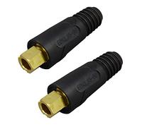 RIVERWELD Câble pour Torche de Soudage TIG Prise du Connecteur de Soudage EDKL35-50 315A Connecteur Raccord Rapide style Dinse en Couleur Noire 2 pièces