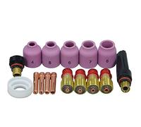 RIVERWELD Corps de Collet Diffuseur de Gaz 17GL040 10N22S, 17GL116 10N23S, 17GL332 10N24S, 17GL18 10N25S Buses en Céramique D'alumine 53N série pour SR WP 17 18 26 Torche de Soudage TIG 16pcs