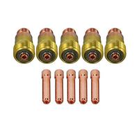 RIVERWELD Corps de Collet pour Diffuseur de Gaz Compact TIG 17GL332 10N24S 2.4mm kit d'assortiment pour QQ300 PTA DB SR WP 17 18 26 Torche de Soudage TIG 10pcs