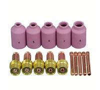 RIVERWELD Corps de Collet pour Diffuseur de Gaz TIG 45V 10N Buses en Alumine Coupes en Céramique 54N14 8#, 54N15 7#, 54N16 6#, 54N17 5#, 54N18 4# pour SR WP 17 18 26 Torche de Soudage TIG 15pcs