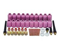 RIVERWELD Corps de Collet pour Diffuseur de Gaz TIG 45V 10N série Grand Diamètre Buses en Céramique D'alumine 54N14 54N15 54N16 54N17 54N18 pour SR WP 17 18 26 Torche de Soudage TIG 43pcs