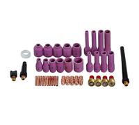 RIVERWELD Corps de Collet pour Diffuseur de Gaz TIG 45V 13N série Buses en Alumine Coupes en Céramique 13N 796F 53N 4#, 5#, 6#, 7#, 8# série pour SR WP 9 20 25 Torche de Soudage TIG 42pcs