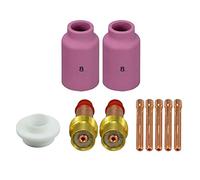 RIVERWELD Corps de Collet pour Diffuseur de Gaz TIG 45V26 13N24 2,4mm Grand Diamètre Buses en Céramique D'alumine 54N14 8# 12,5mm pour QQ300 PTA DB SR WP 17 18 26 Torche de Soudage TIG 10pcs