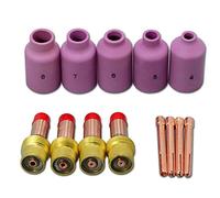 RIVERWELD Corps de Collet pour Diffuseur de Gaz TIG Grand Diamètre 45V 10N Buses en Céramique D'alumine 54N14 54N15 7#, 54N16 6#, 54N17 5#, 54N18 pour SR WP 17 18 26 Torche de soudage TIG 13pcs