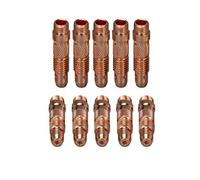 RIVERWELD Corps de Collets pour Soudage TIG en Cuivre 10N32 2.4mm pour QQ300 PTA DB SR WP 17 18 26 Torche de soudage TIG 10pcs