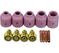 RIVERWELD Corps de Pince pour Soudage TIG 45V 13N Buses en Alumine Coupes en Céramique 53N61S 8#, 53N61 7#, 53N60 6#, 53N59 5#, 53N58 4# pour QQ300 SR WP 9 20 25 Torche de Soudage TIG 13pcs