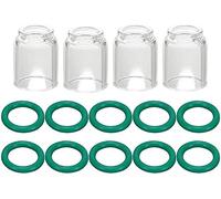 RIVERWELD Coupes en Verre Transparent Buse en Quartz 53N61 7# 11.0mm Orifice pour SR WP 9 17 18 20 25 26 Torche de Soudage TIG 14pcs