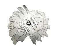 RIVERWELD Jauge de Soudure d'Angle MG-11 RL - Jeu 7 Pièces avec Marquages Métriques - Mesure Précise Jambe du Cordon, Épaisseur de Gorge et Profondeur de Soudure