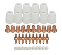 RIVERWELD Kit Consommables Allongés pour Torche Plasma PT-31 JG-40 LG40 Électrode 18205L Buse Allongée 18866L cran Protecteur 18204 pour Découpeurs Cut 50D, Cut 50 et Cut 40 40 pièces