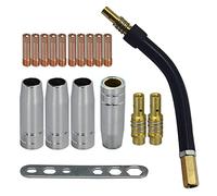 RIVERWELD MIG MAG Co2 Électrodes Contact M6 1,2mm Buse Conique Gaz 145.0075 Support Pointe de Soudure 002.0078 Col de Torche 002.0009 pour Torche de soudure 15AK MB15 CO₂ 18 pièces