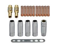 RIVERWELD MIG MAG Co2 Électrodes Contact M6 140,0008 0,6mm Buse Conique Gaz 145.0075 Support Pointe de Soudure 002.0078 pour Torche de soudure 15AK MB15 CO₂ 18 pièces