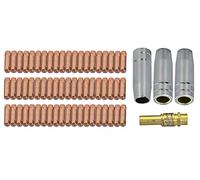 RIVERWELD MIG MAG Co2 Électrodes Contact M6 140,0177 0,9mm Buse Conique Gaz 145.0075 Support Pointe de Soudure 002.0078 pour Torche de soudure 15AK MB15 CO₂ 64 pièces