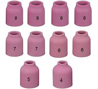 RIVERWELD Tasses céramiques à lentille de gaz TIG buses en alumine 53N58 4#, 53N59 5#, 53N60 6#, 53N61 7#, 53N61S 8# pour SR DB WP 9 17 18 20 25 26 Torche de soudage TIG 10pcs