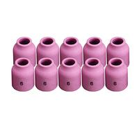 RIVERWELD Tasses céramiques à lentille de gaz TIG buses en alumine 53N60 6# 9.5mm pour QQ300 PTA SR DB WP 9 17 18 20 25 26 Torche de soudage TIG 10pcs