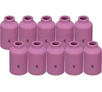 RIVERWELD Tasses céramiques à lentille de gaz TIG buses en alumine 54N16 6# 9.5mm pour QQ300 PTA DB SR WP 17 18 26 Torche de soudage TIG 10pcs