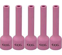 RIVERWELD Tasses céramiques à lentille de gaz TIG buses en alumine Extra-Longue 53N58XXL 4XXL 6.5mm pour QQ300 PTA DB SR WP 17 18 26 Torche de soudage TIG 10pcs