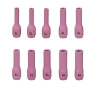 RIVERWELD TIG Buses en alumine Coupes en céramique Longue 796F70 3L# 5.0mm, 796F71 4L# 6.5mm, 796F72 5L# 8.0mm, 796F73 6L# 9.5mm pour SR WP 9 20 25 Torche de soudage TIG 10pcs
