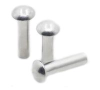 Rivet à tête ronde solide en alliage d'aluminium | M2 M2.5 M3 M4 20/50 pcs 4-12 mm : Réparation de fourche de pelle de jardin(M2.5 50pcs,5mm)