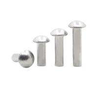 Rivet à tête ronde solide en alliage d'aluminium | M2-M8 16-40mm 5-50 pièces : Réparation de poignée d'outil de jardin(M4 20pcs,30mm)