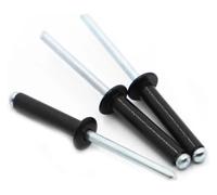Rivet aveugle à tête ronde en aluminium avec dôme | Noir Plusieurs Tailles 10/20pcs Utilisation: Décoration(5mm,M2.4 20pcs)